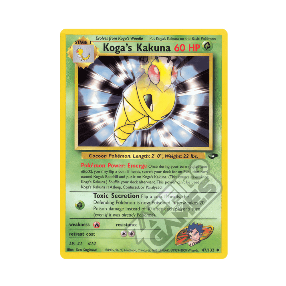 047/132 Koga's Kakuna Non Comune Unlimited (ENG) - Gym Challenge