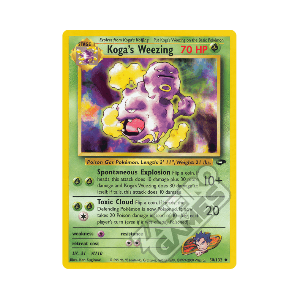 050/132 Koga's Weezing Non Comune Unlimited (ENG) - Gym Challenge