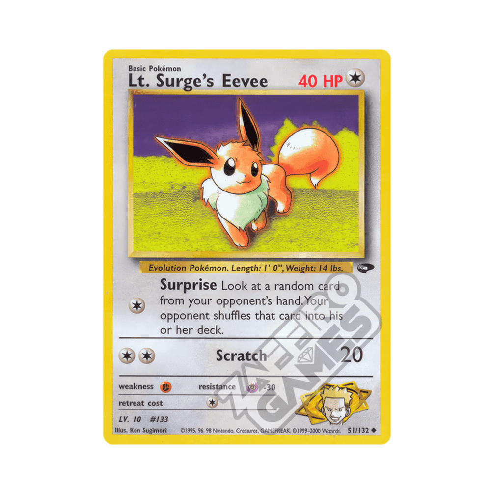 051/132 Lt. Surge's Eevee Non Comune Unlimited (ENG) - Gym Challenge