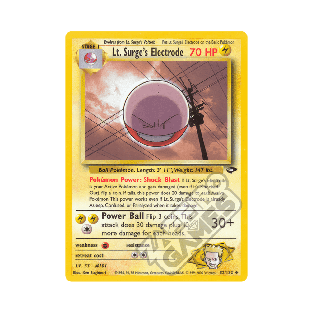 052/132 Lt. Surge's Electrode Non Comune Unlimited (ENG) - Gym Challenge