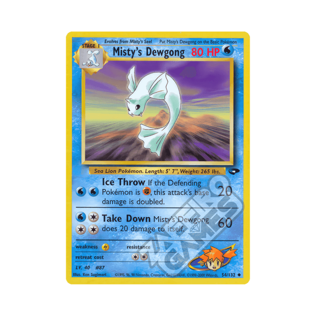 054/132 Misty's Dewgong Non Comune Unlimited (ENG) - Gym Challenge