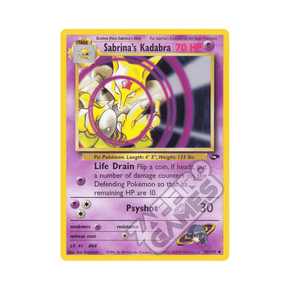 058/132 Sabrina's Kadabra Non Comune Unlimited (ENG) - Gym Challenge