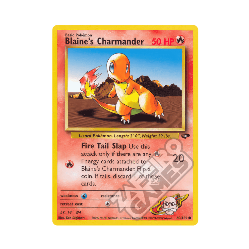 060/132 Blaine's Charmander Comune Unlimited (ENG) - Gym Challenge
