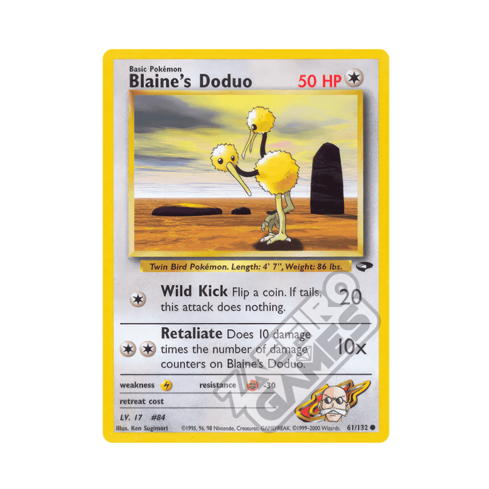 061/132 Blaine's Doduo Non Comune Unlimited (ENG) - Gym Challenge