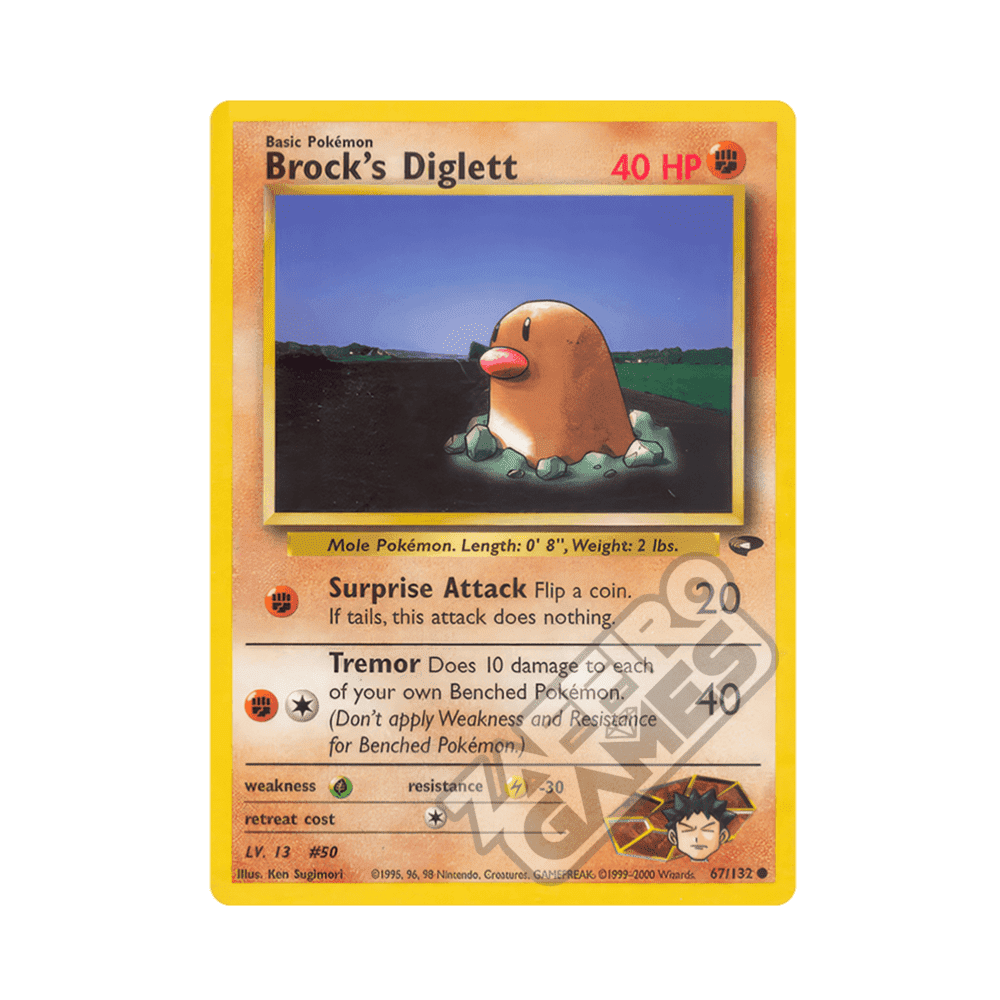 067/132 Brock's Diglett Non Comune Unlimited (ENG) - Gym Challenge