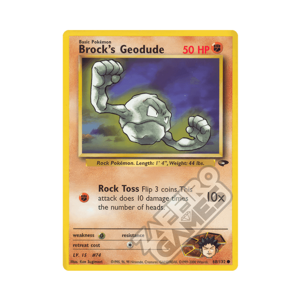 068/132 Brock's Geodude Non Comune Unlimited (ENG) - Gym Challenge