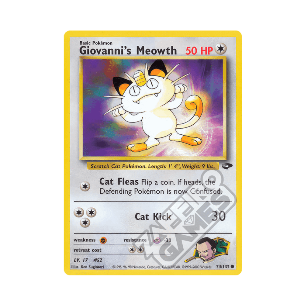 074/132 Giovanni's Meowth Comune Unlimited (ENG) - Gym Challenge