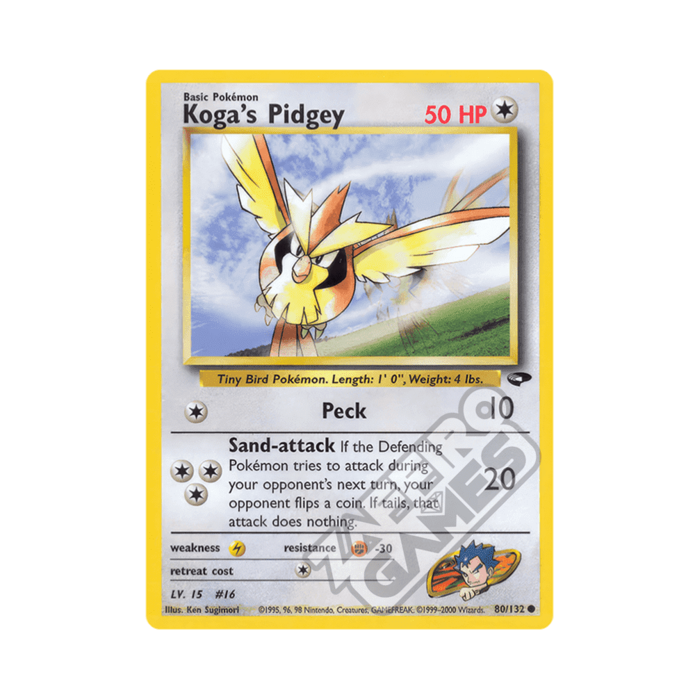 080/132 Koga's Pidgey Comune Unlimited (ENG) - Gym Challenge