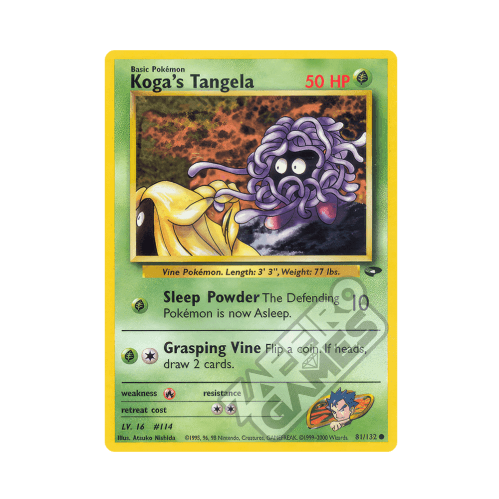 081/132 Koga's Tangela Comune Unlimited (ENG) - Gym Challenge