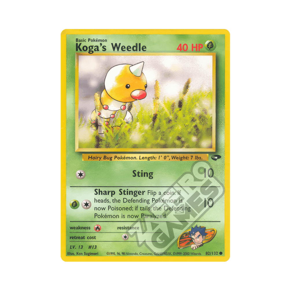 082/132 Koga's Weedle Comune Unlimited (ENG) - Gym Challenge