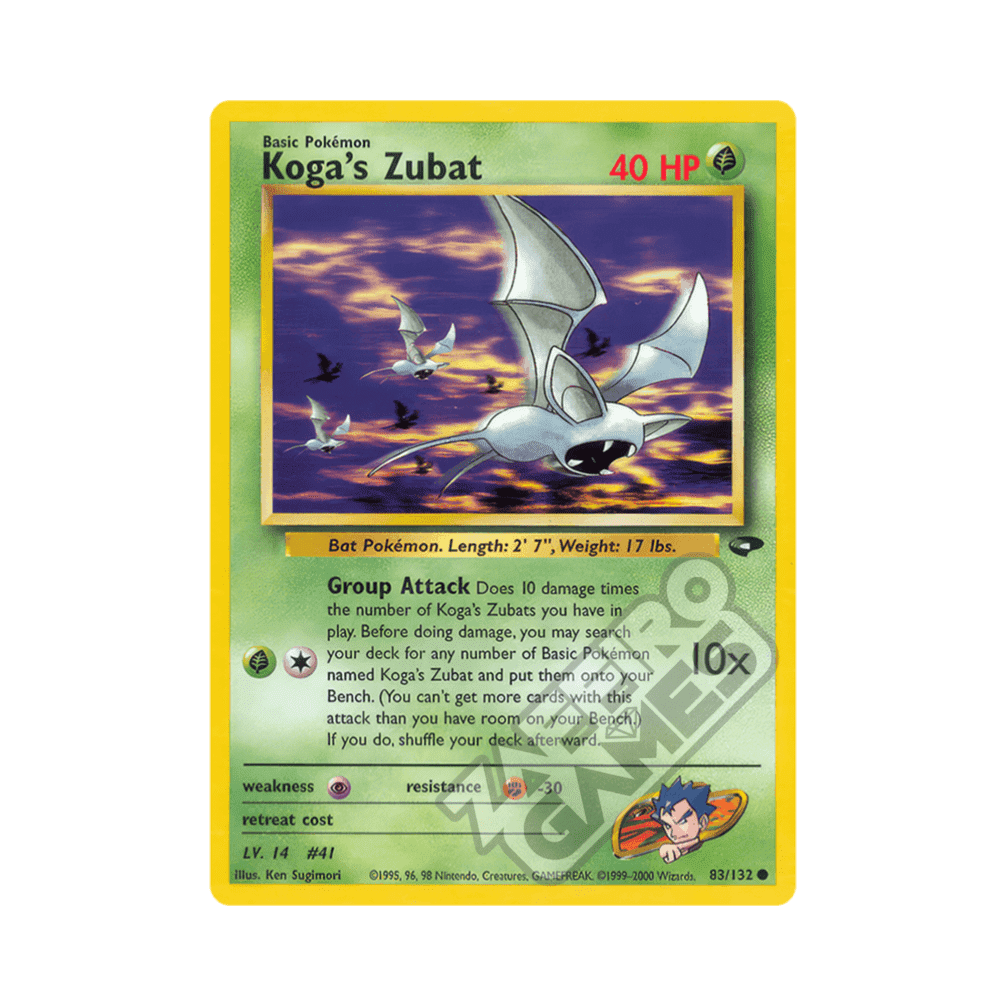 083/132 Koga's Zubat Comune Unlimited (ENG) - Gym Challenge