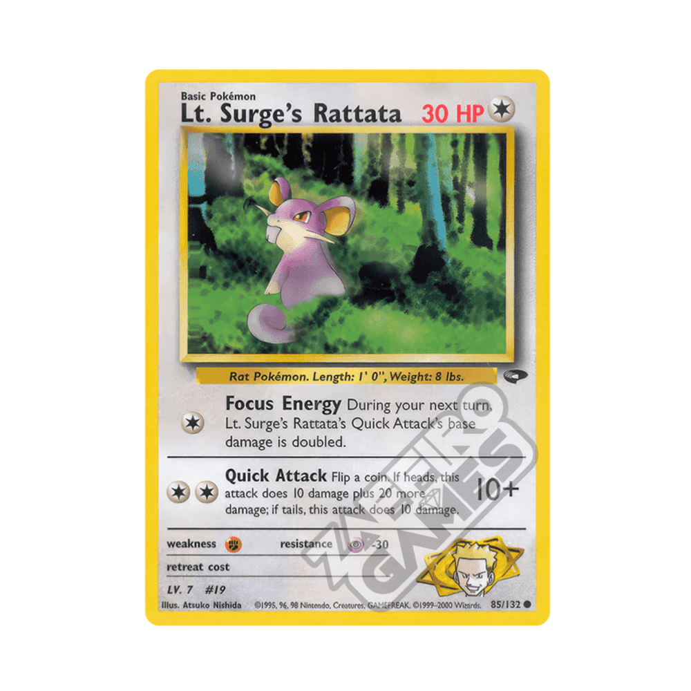 085/132 Lt. Surge's Rattata Comune Unlimited (ENG) - Gym Challenge