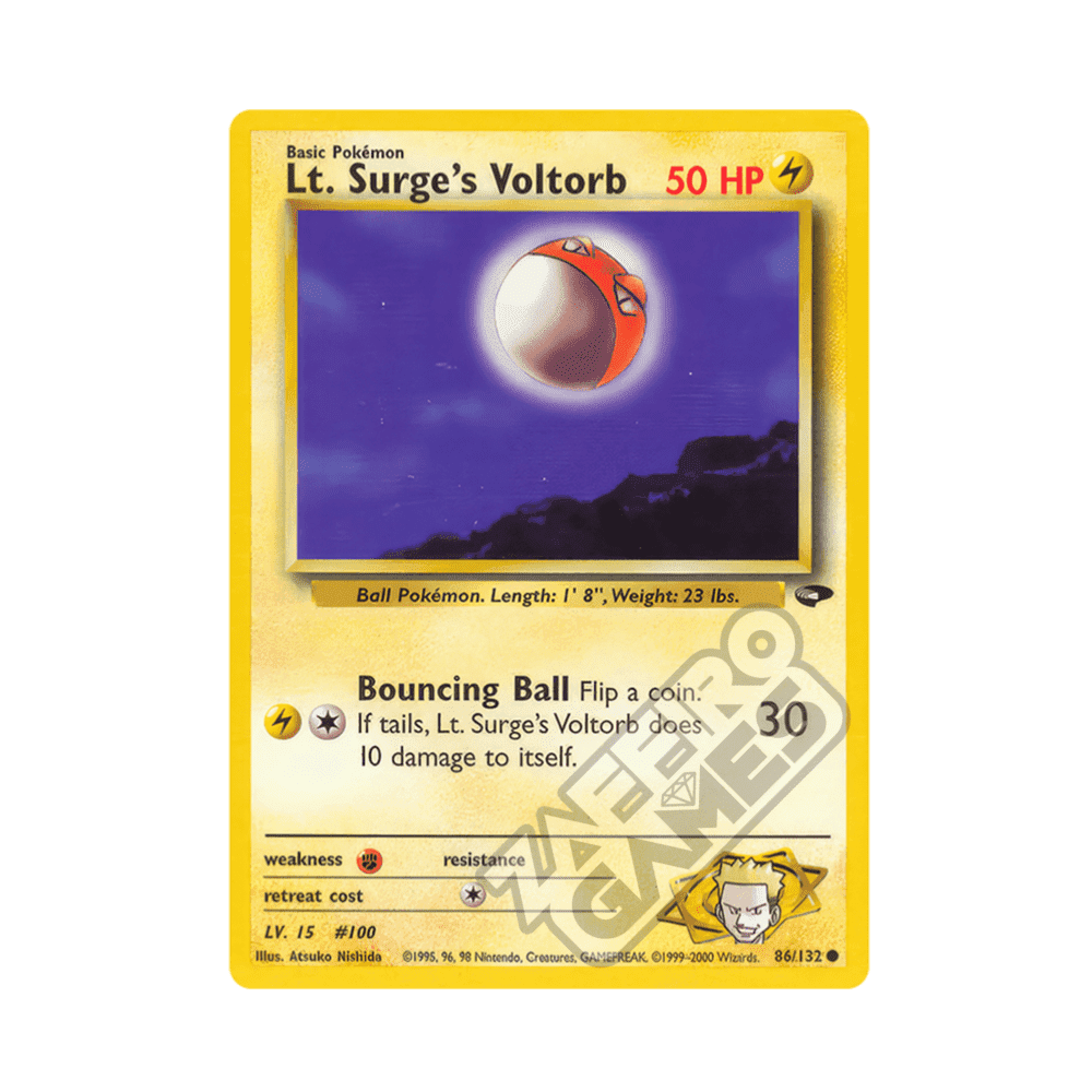 086/132 Lt. Surge's Voltorb Comune Unlimited (ENG) - Gym Challenge