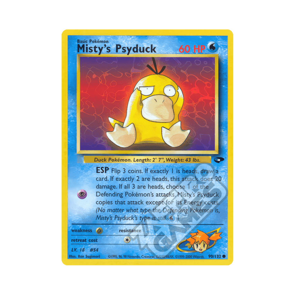 090/132 Misty's Psyduck Comune Unlimited (ENG) - Gym Challenge