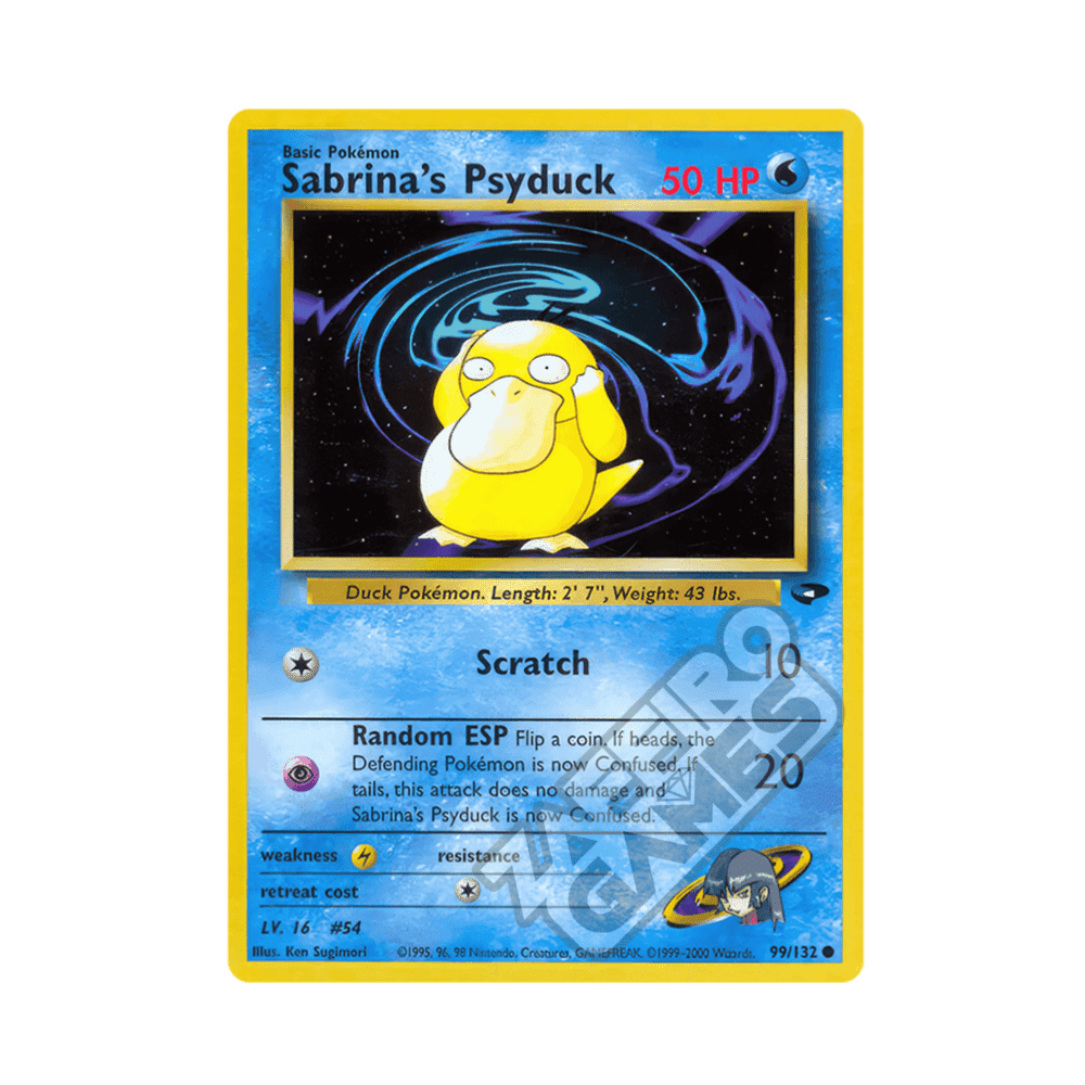 099/132 Sabrina's Psyduck Comune Unlimited (ENG) - Gym Challenge