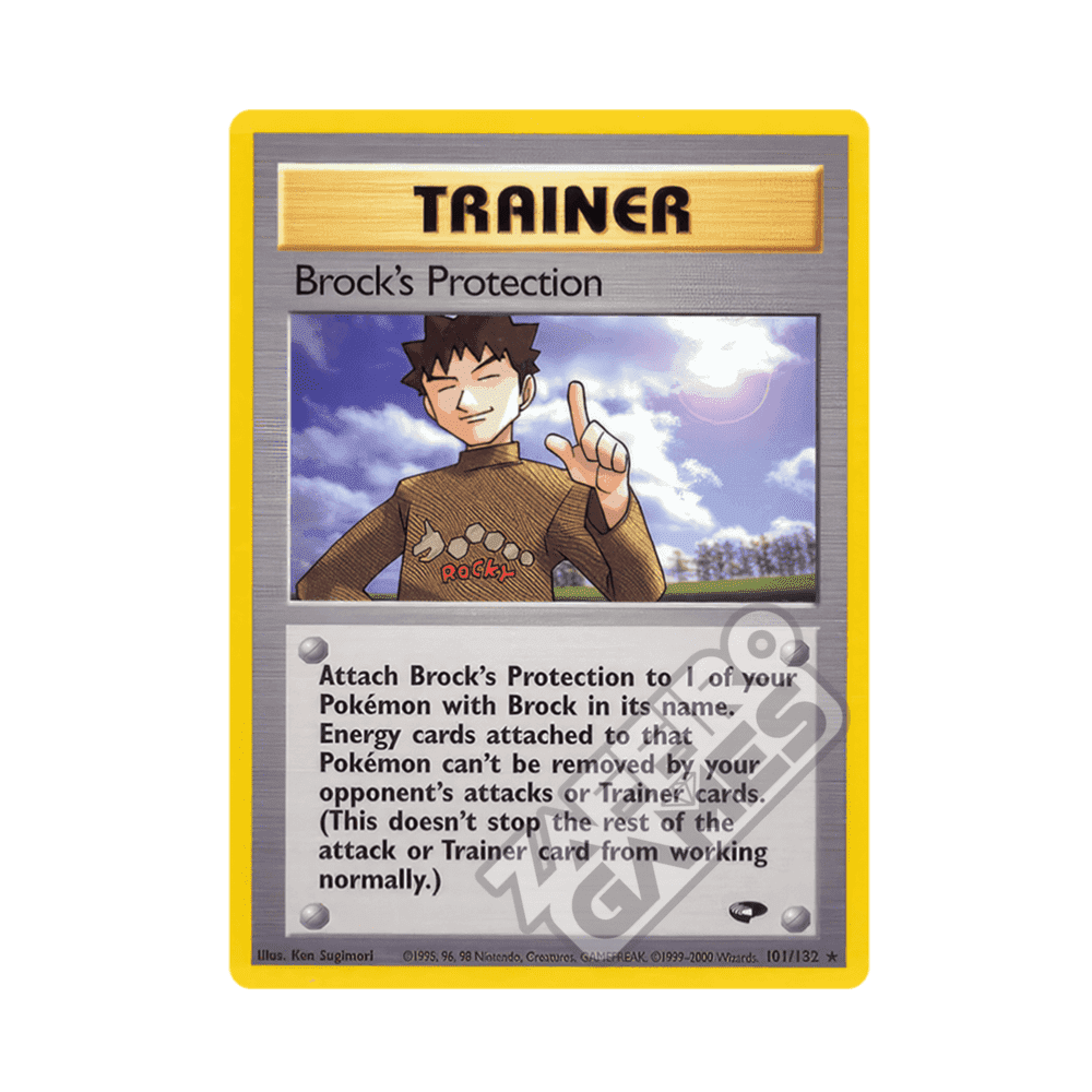 101/132 Brock's Protection Rara Unlimited (ENG) - Gym Challenge