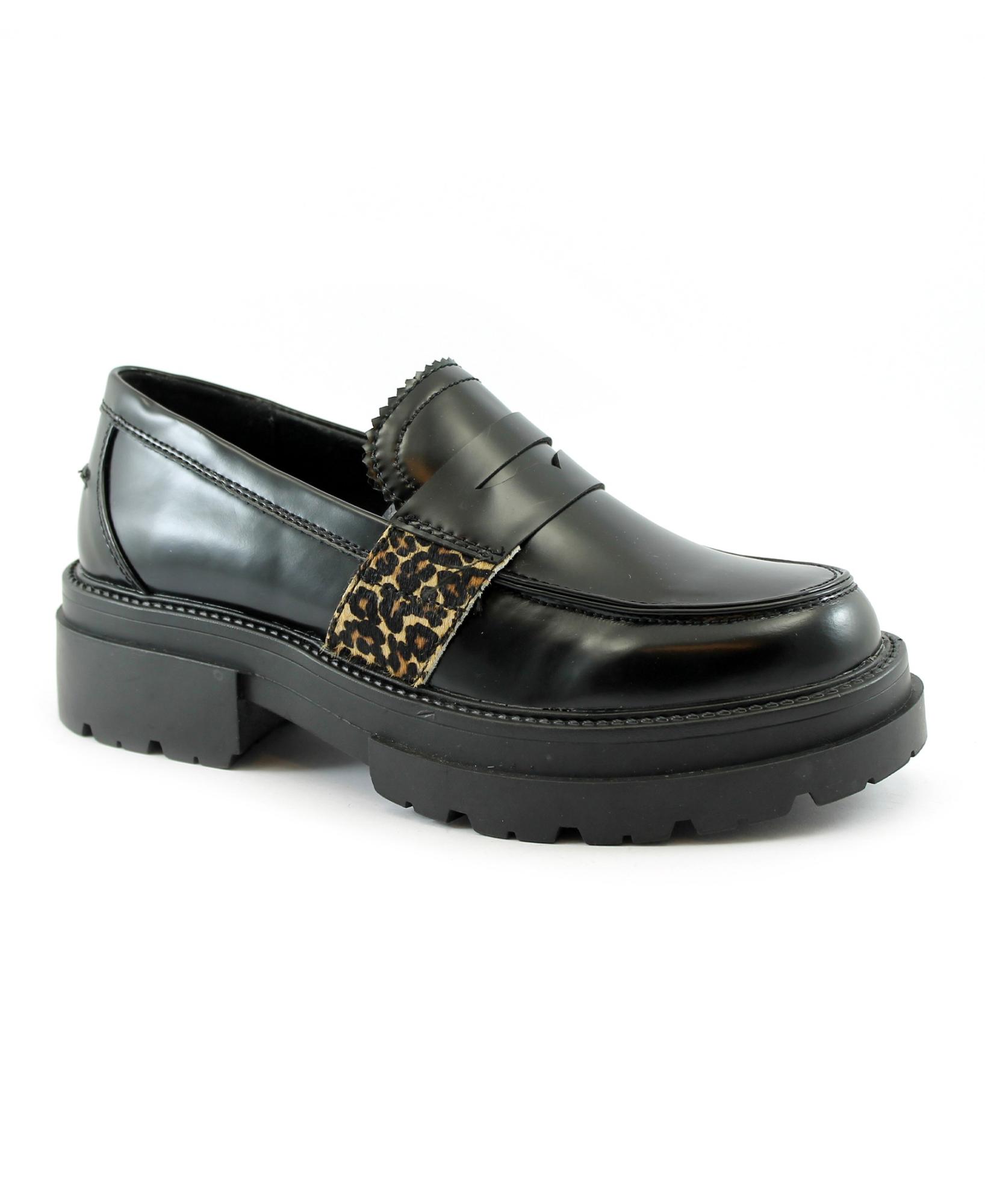 CAF NOIR EC9010 nero scarpe donna mocassino pelle dettaglio