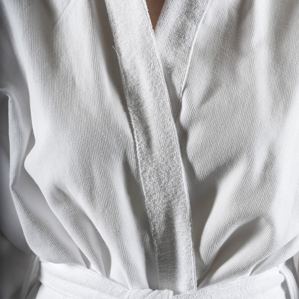 Accappatoio Kimono Bianco Uomo-Donna Bianco 