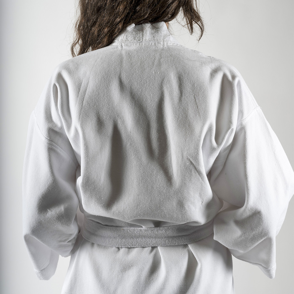 Accappatoio Kimono Bianco Uomo-Donna Bianco 