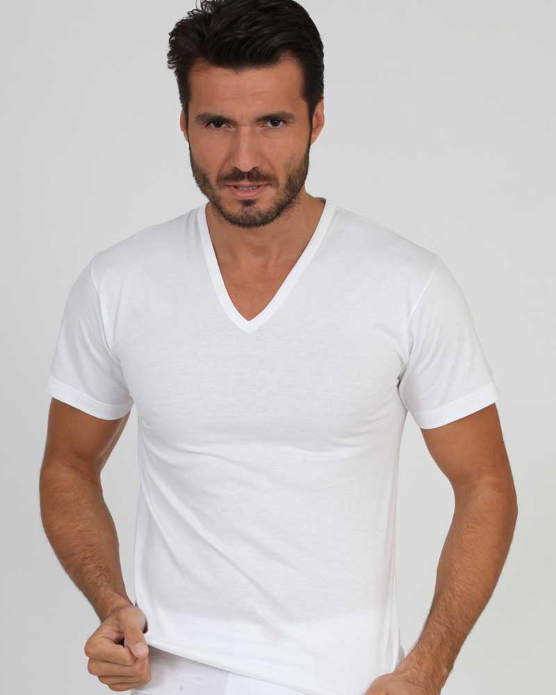 T shirt clearance scollo av uomo