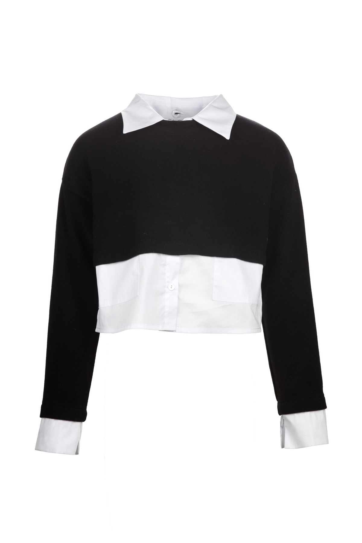 Maglia con colletto on sale bianco