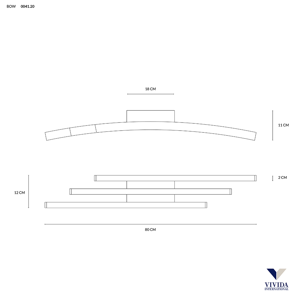 BOW PLAFONIERA 80 SABBIA 36W 3000K-4000K