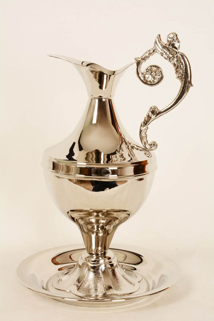 Brocca con piatto in metallo CAL681