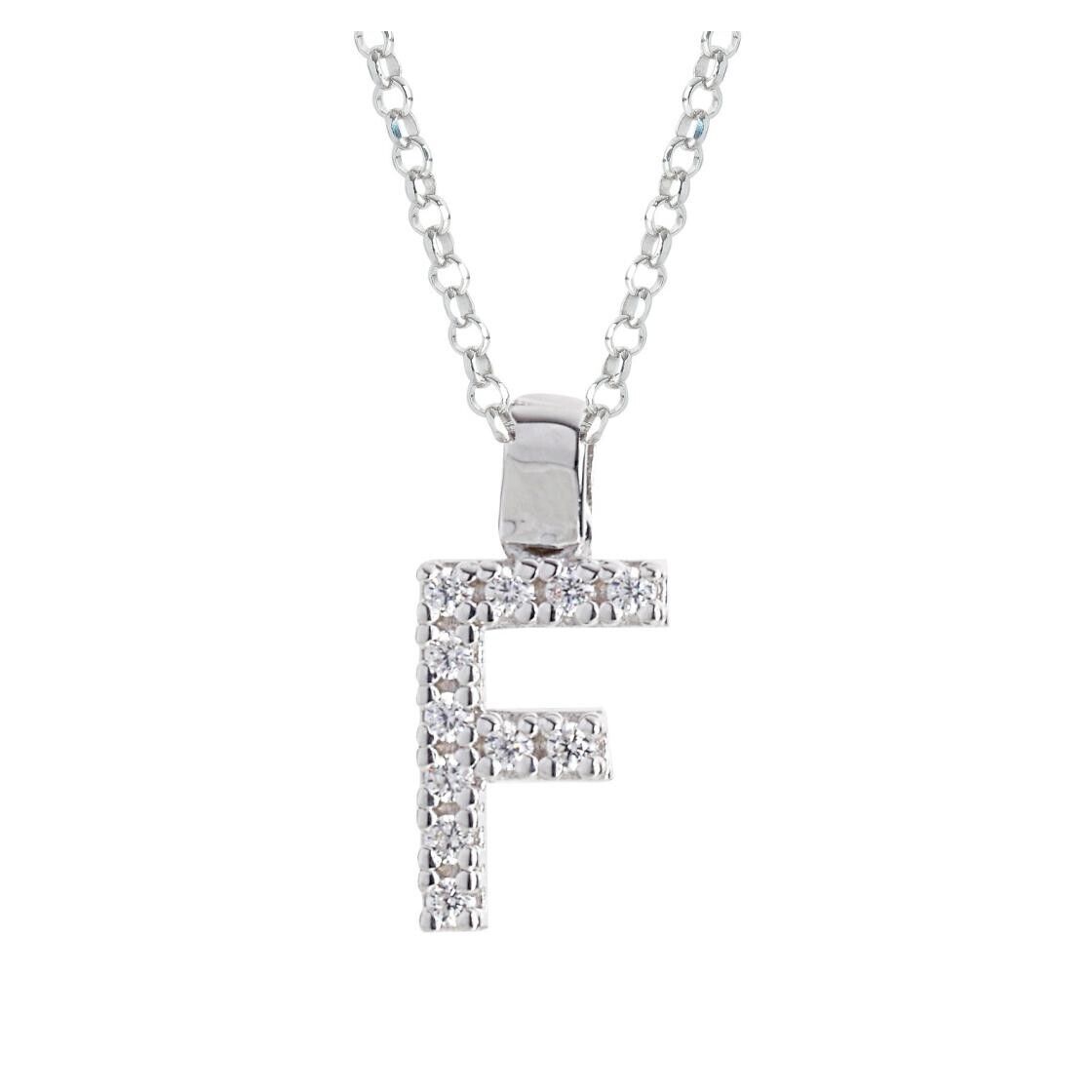 Artlinea: Collana Personalizzabile In Argento 925 Con Nome E Zirconi - Idea Regalo Made In Italy (Lunghezza Regolabile 38-40,5 Cm)