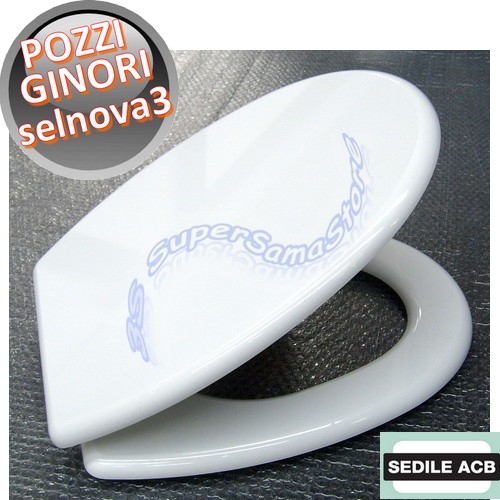 SEDILE WC PER POZZI GINORI VASO SQUARE B FORMA 3 Bianco