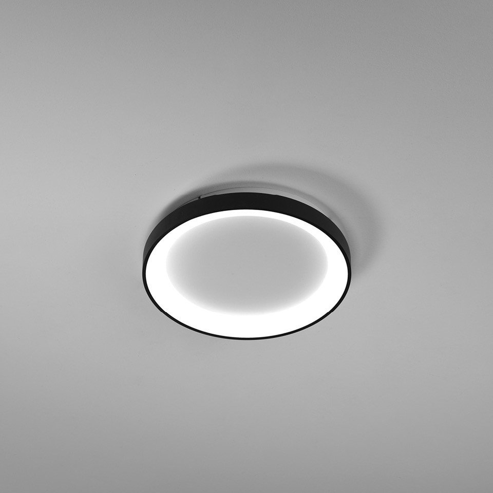 LIFERING-R PLAFONIERA Ø38 NERO 48W 3000K-4000K DIMMERABILE