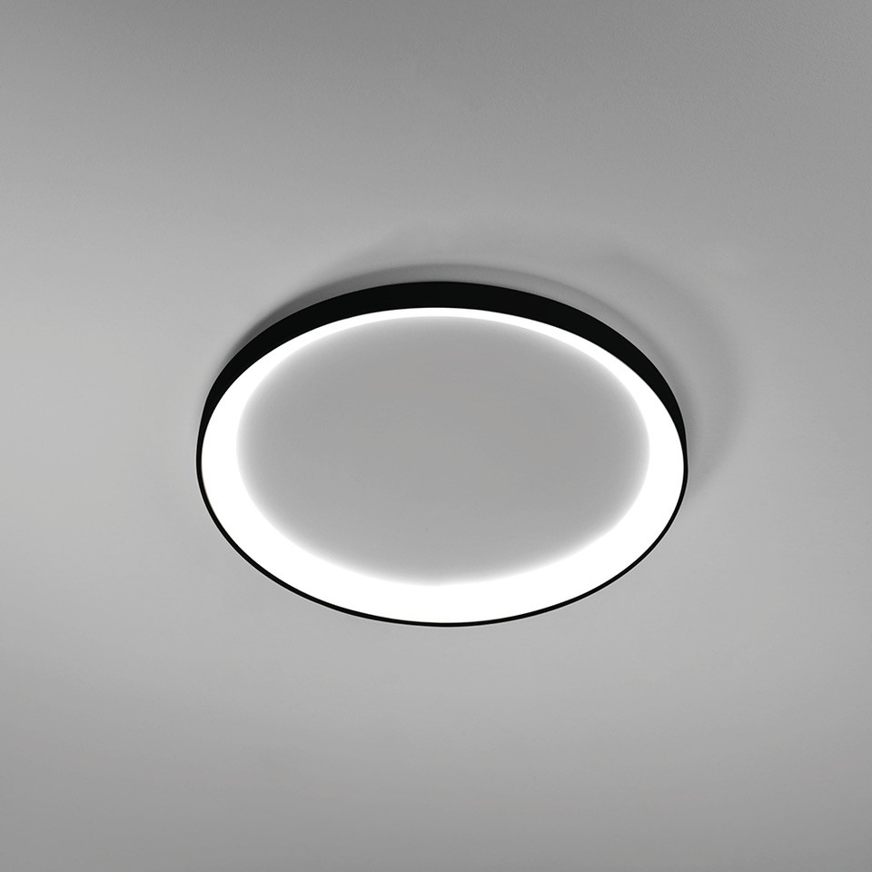 LIFERING-R PLAFONIERA Ø58 NERO 60W 3000K-4000K DIMMERABILE
