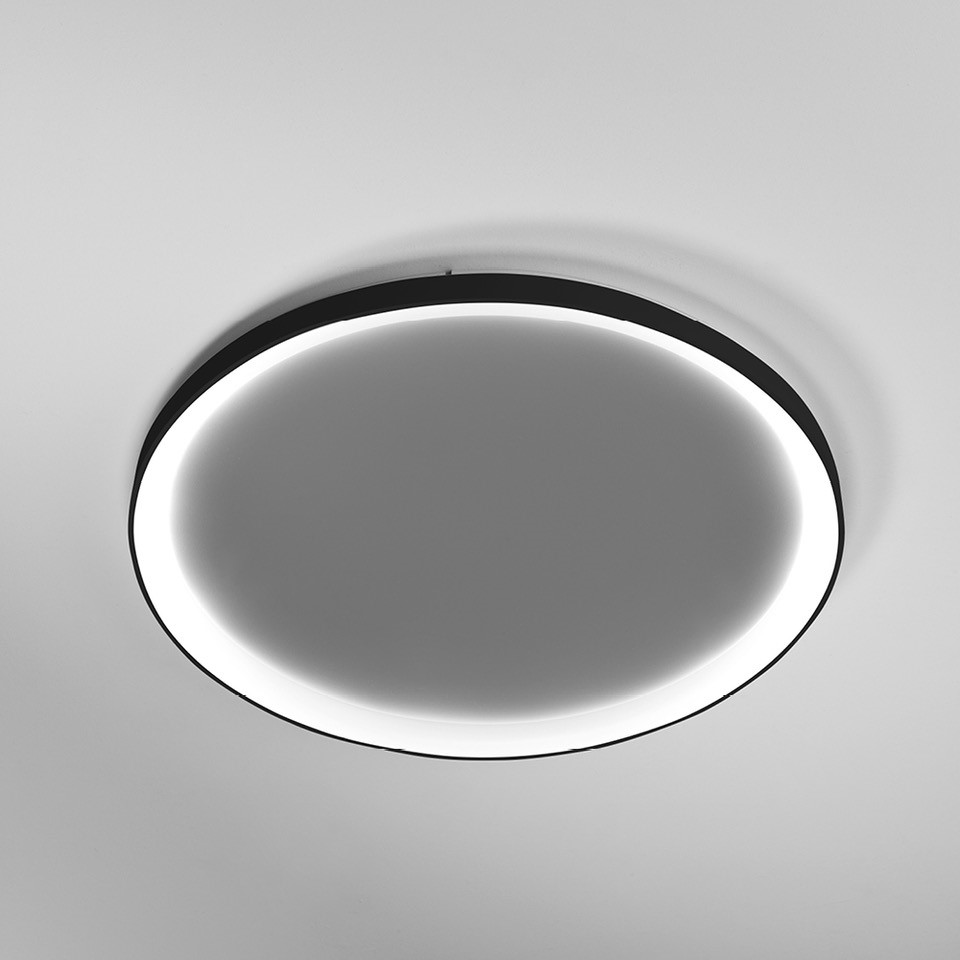 LIFERING-R PLAFONIERA Ø78 NERO 80W 3000K-4000K DIMMERABILE