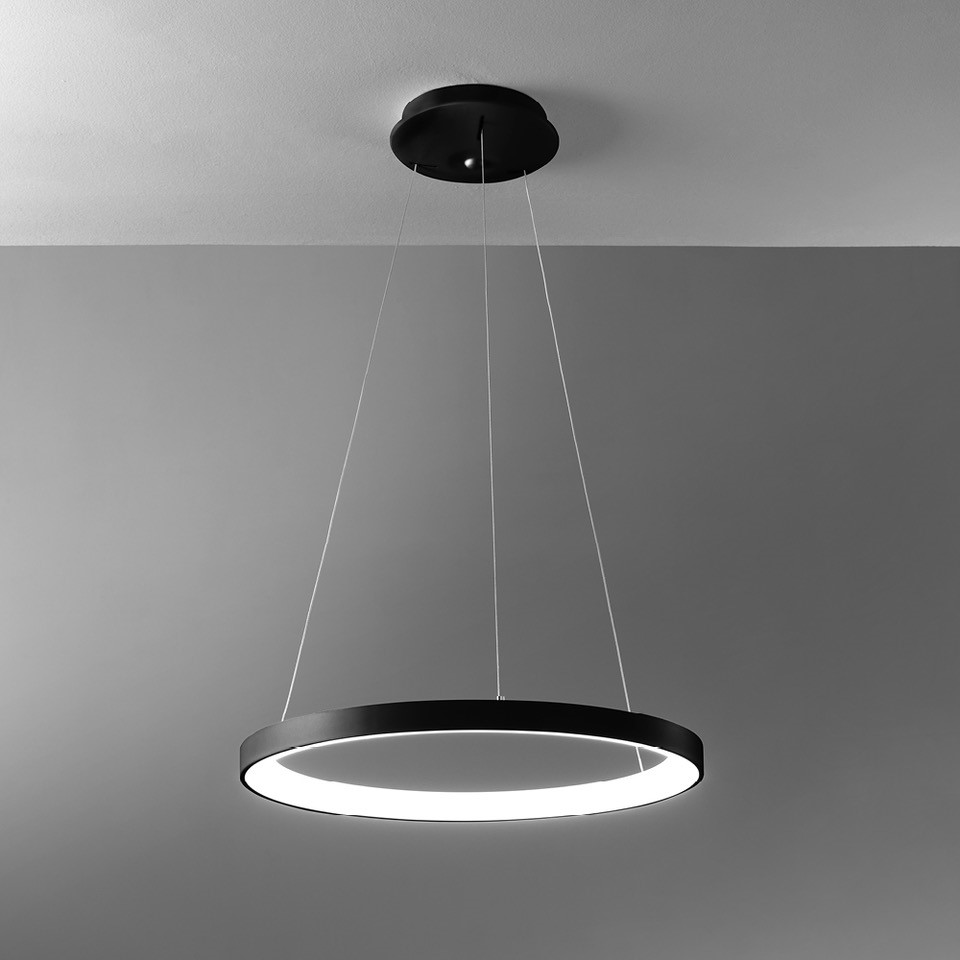 LIFERING-R SOSPENSIONE Ø58 NERO 60W 3000K-4000K DIMMERABILE