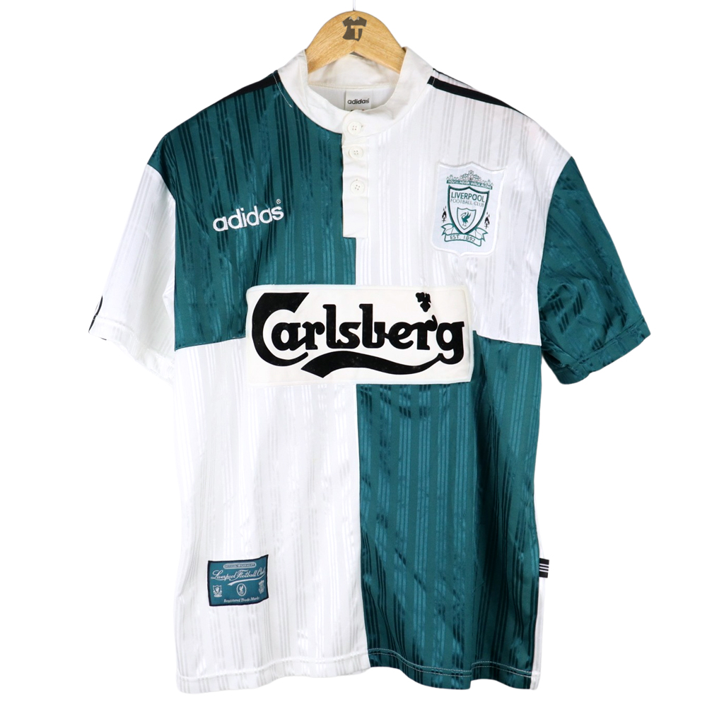 1995 96 Liverpool Adidas Away Shirt Carlsberg M Top