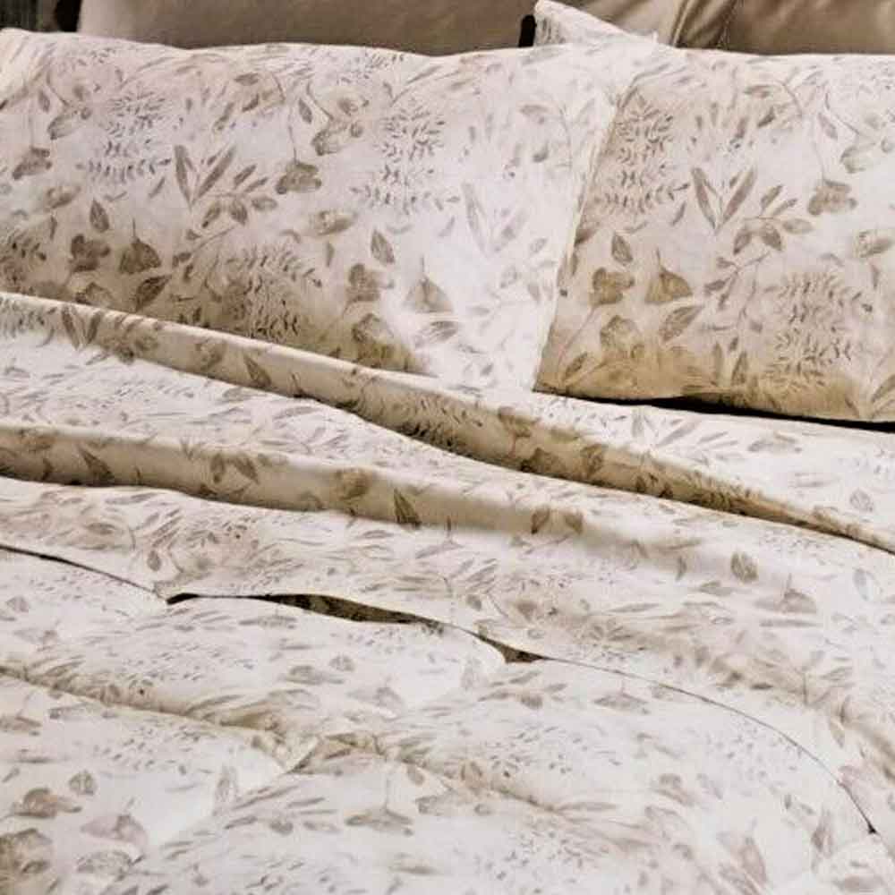 Bassetti Completo Lenzuola Letto Matrimoniale Blush In Cotone Colore Beige