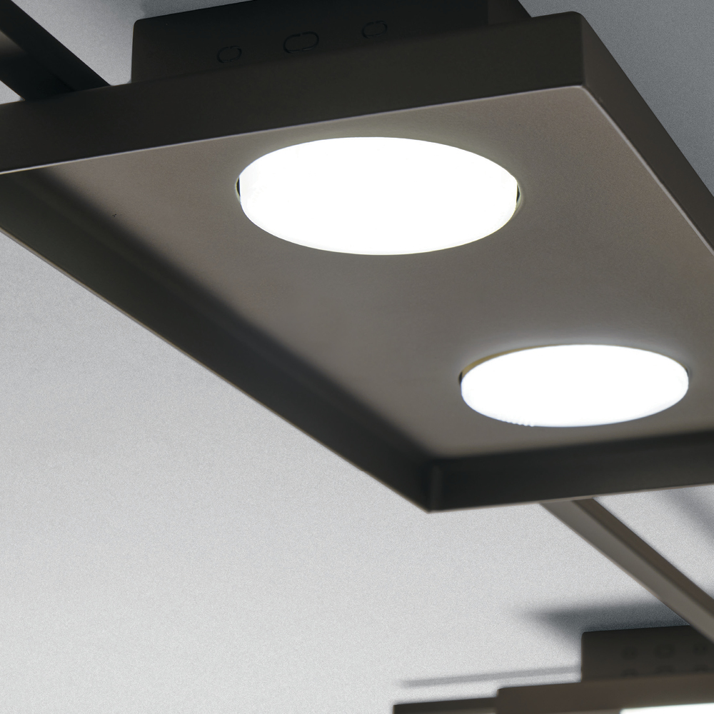 MULTIPOP APPLIQUE/PLAFONIERA DOPPIA BRONZO 2x12W LED GX53