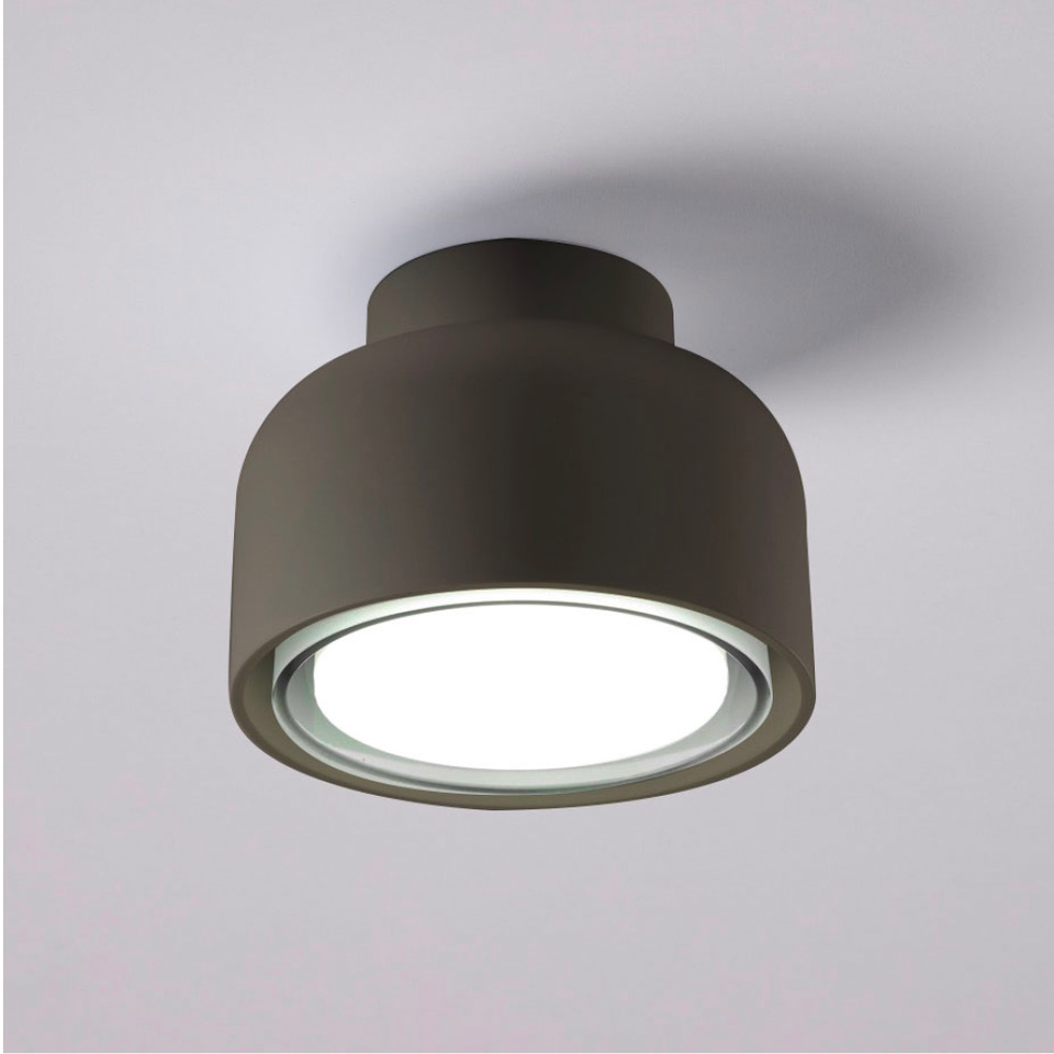 BOTTONE APPLIQUE/PLAFONIERA BRONZO 1x12W LED GX53