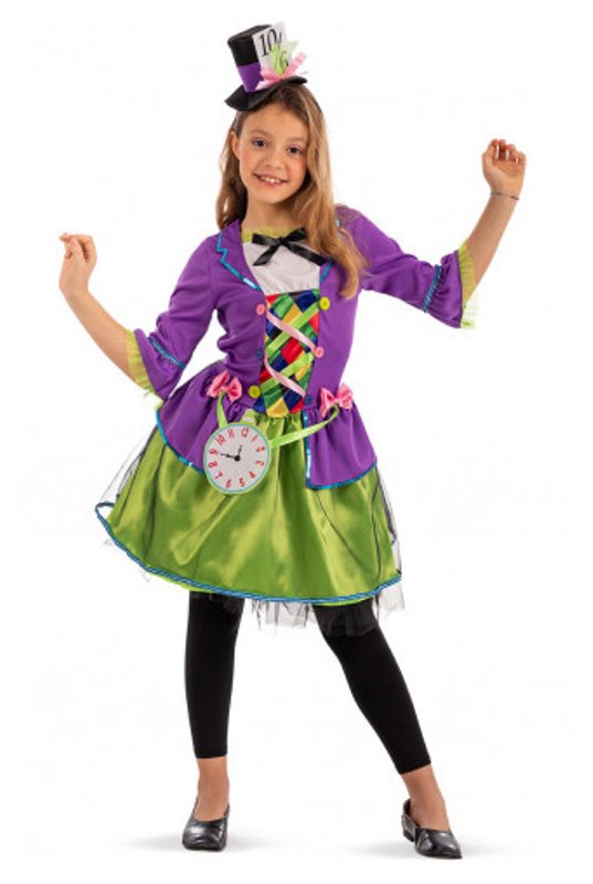 Costume Cappellaio Matto Bimba 8 e 9 anni