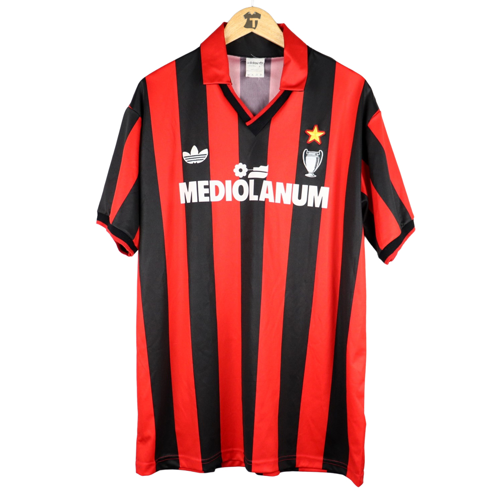 1990 91 Ac Milan Shirt Adidas Mediolanum L