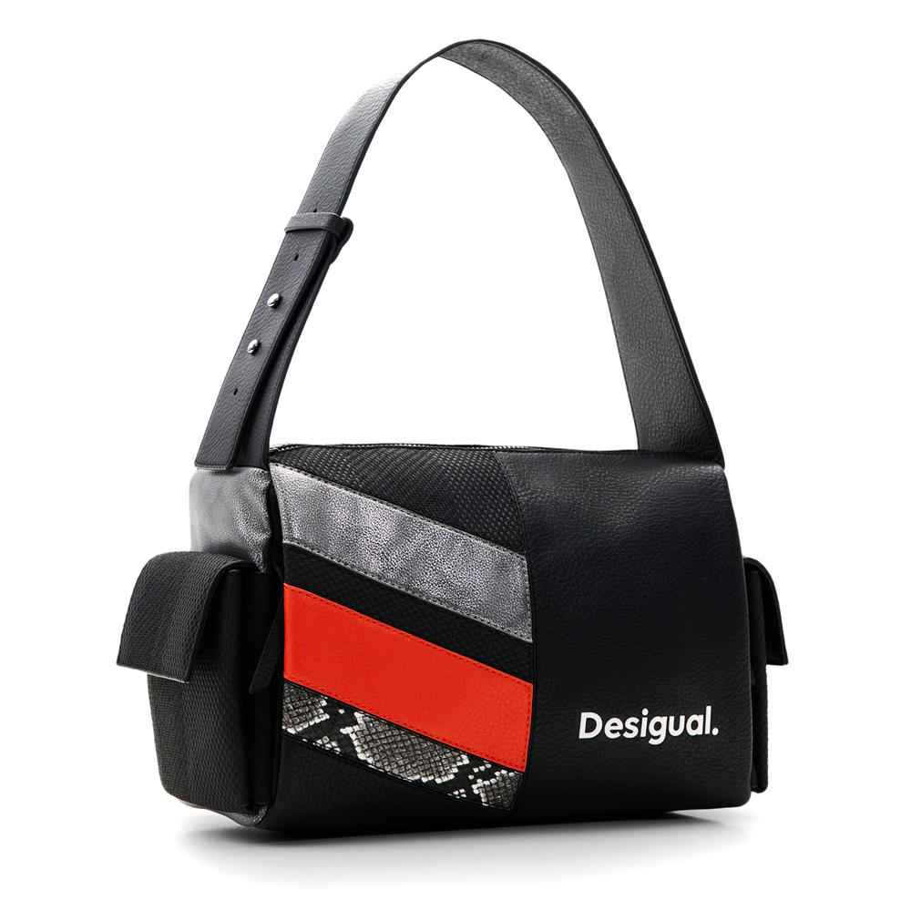 Bolso Mujer DESIGNAL Negro - Diseño Modular Con Asas Intercambiables Y Bolsillo Convertible