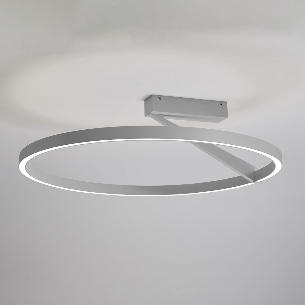 MERIDIANA PLAFONIERA Ø60 TITANIO 44W 3000K - 4000K DIMMERABILE