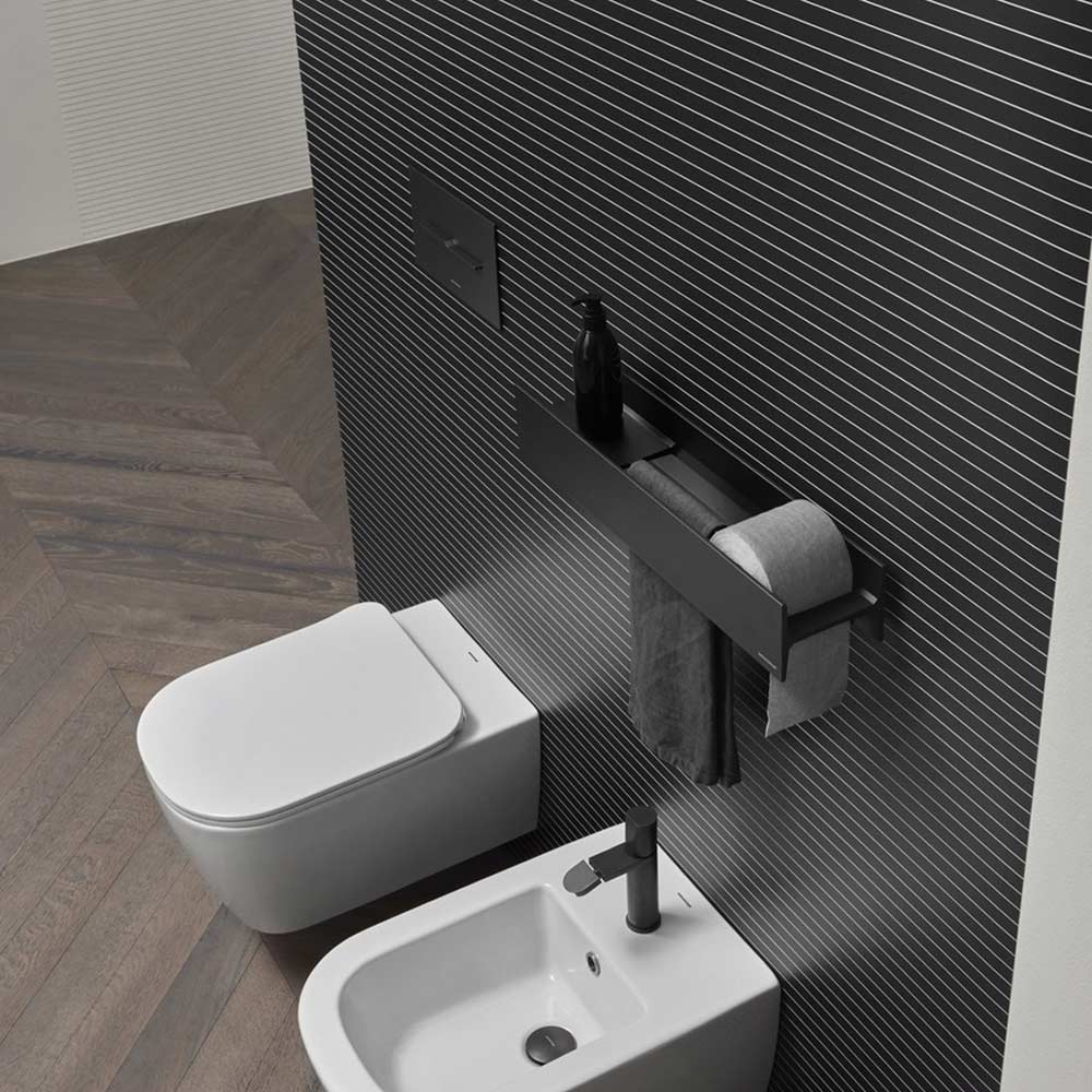 Portarotolo di carta igienica – Supporto in legno di quercia fatto a mano – Decorazione da cucina rustica minimalista – Stile scandinavo e rustico