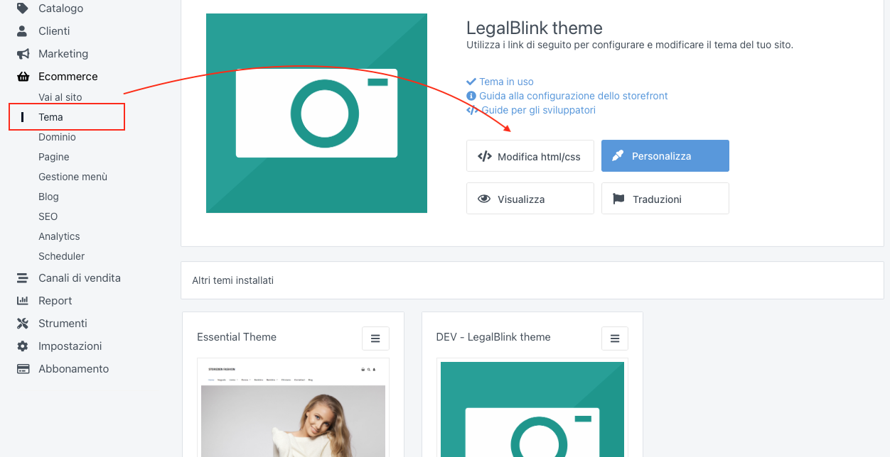 pubblicare online termini di vendita su ecommerce System