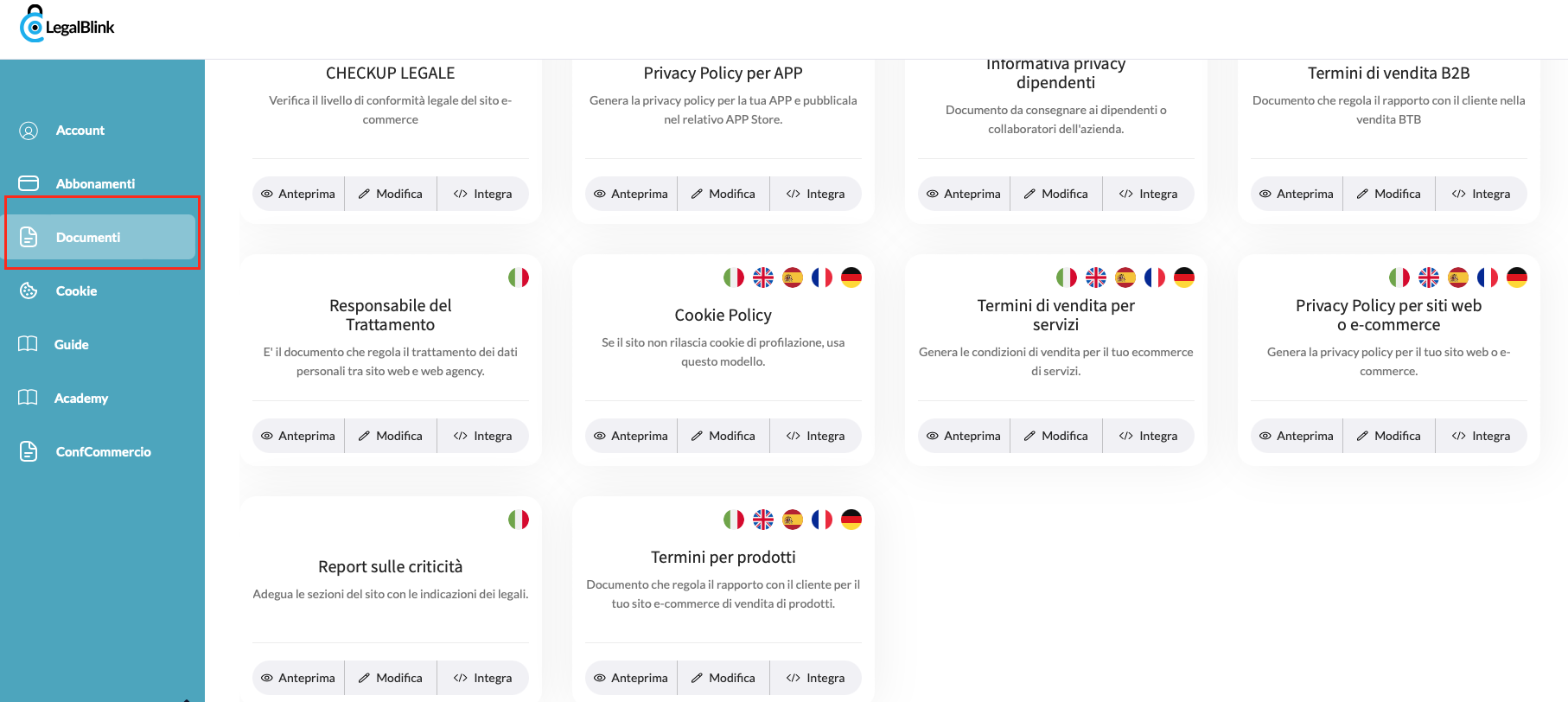 termini di vendita per ecommerce System ex Storeden