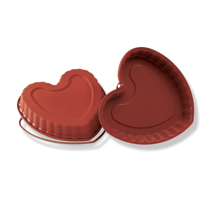 Silicone heart cake outlet mold