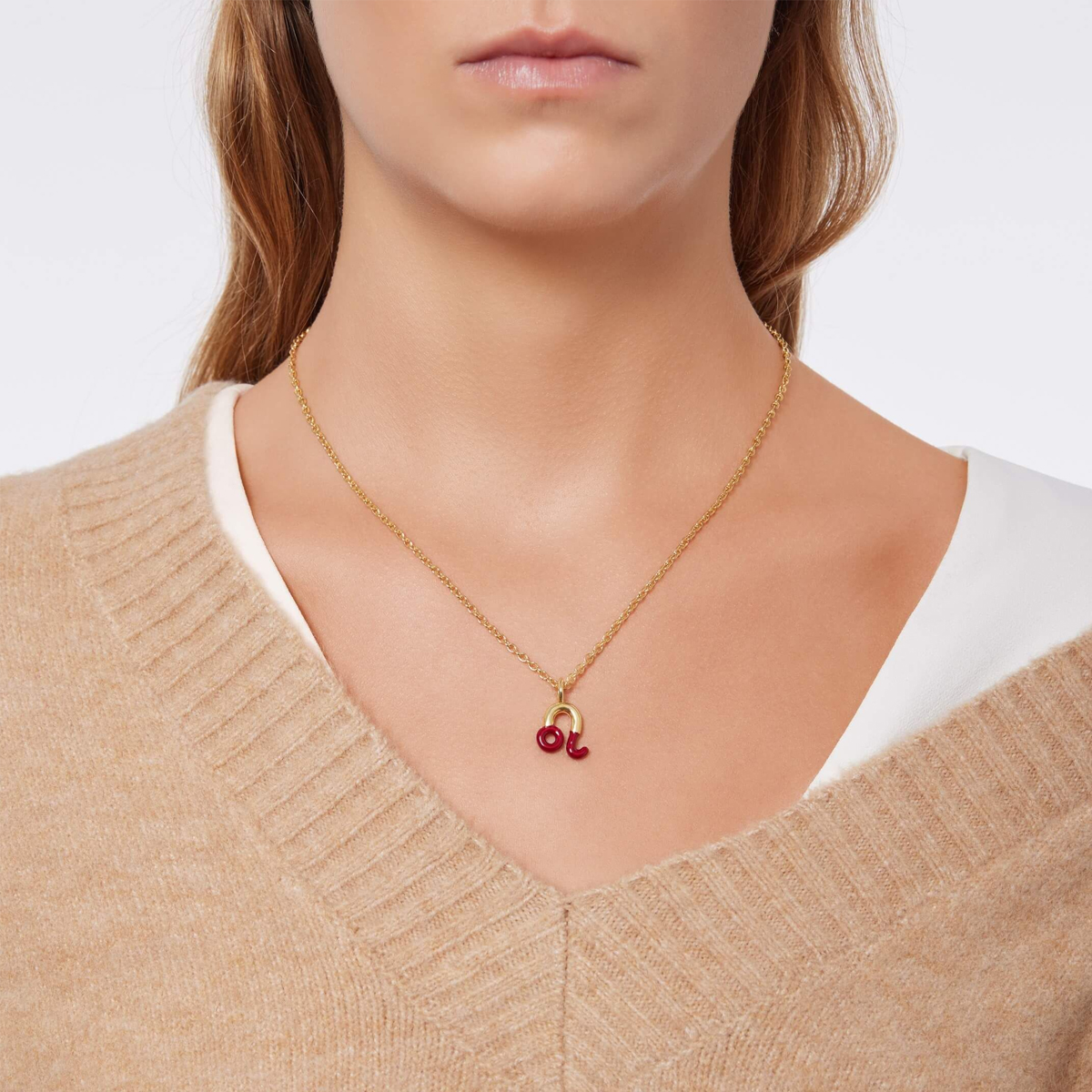 Coccinelle Collana Leone P4F120201 Gold/marsala