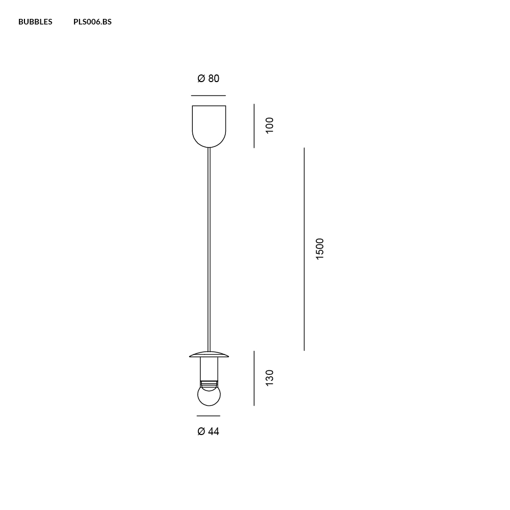 BUBBLES DIFFUSORE IN VETRO Ø20 CM ORO