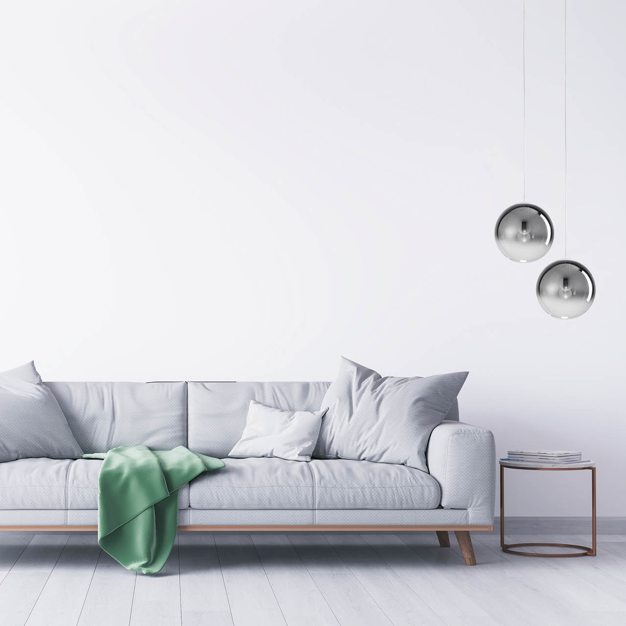 BUBBLES DIFFUSORE IN VETRO Ø25 CM CROMO