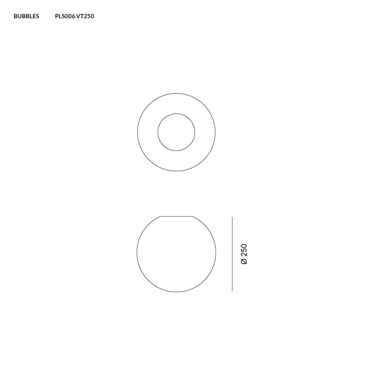 BUBBLES DIFFUSORE IN VETRO Ø25 CM CROMO