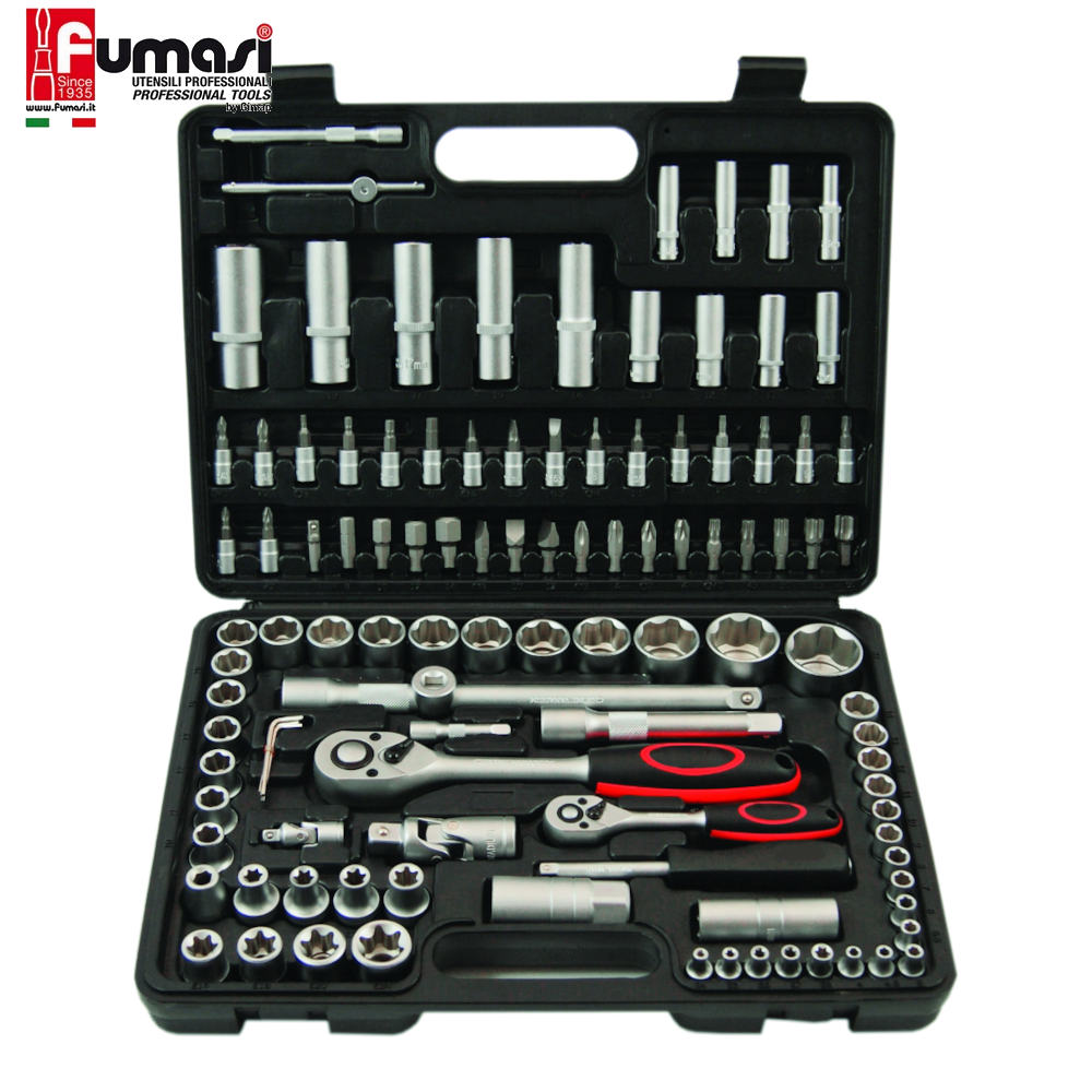 Coffret De 108 Douilles Et Embouts 1/2 Et 1/4 – Cliquets Inclus, Lot Pro